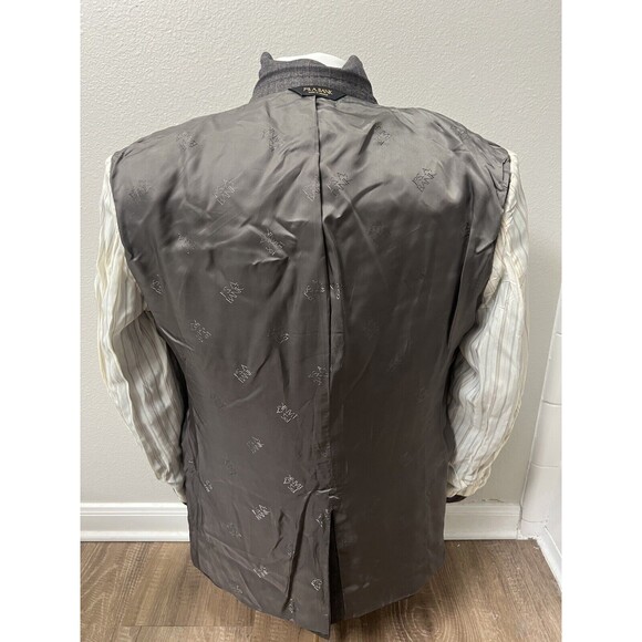 Jos. A. Bank Signature Blazer Men 40R  Gray Brown Windowpane Plaid Wool Jacket - Picture 10 of 16
